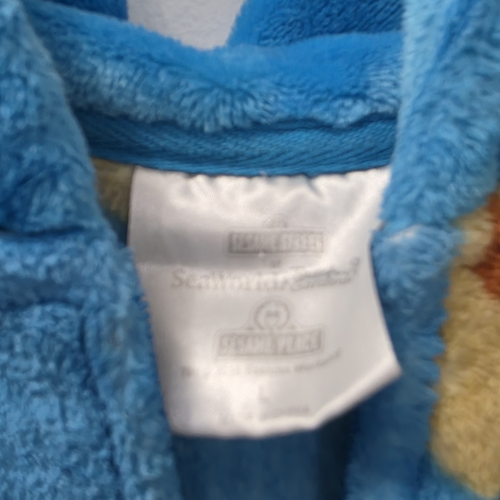 SESAME STREET LICENSED Cookie Monster Blue Plush Hoodie - Picture 3 of 6